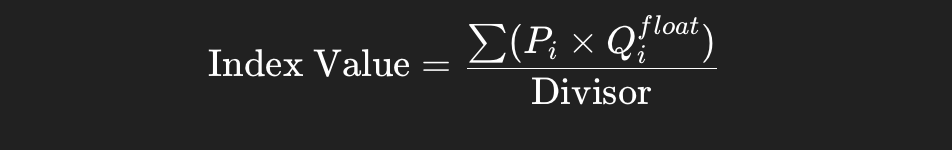 sposób obliczania wagi spółek S&P 500